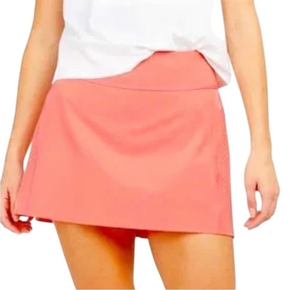 Spanx Athletic Skort in Spring Poppy Peach - Picture 1 of 12